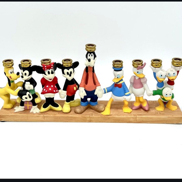 Disney Other - RARE Disney Store Mickey & Friends Hanukkah Menorah Candle Holder 12"x 5"x 2”
